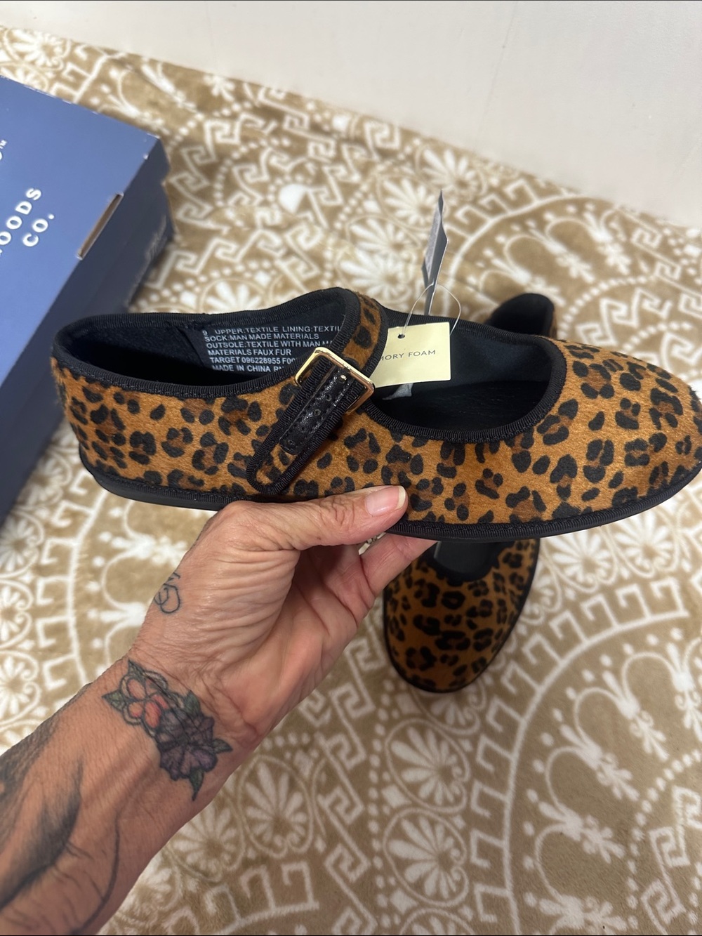 Universal Thread Leopard Mary Jane Flats with Gold Buckle - Picture 3 of 8